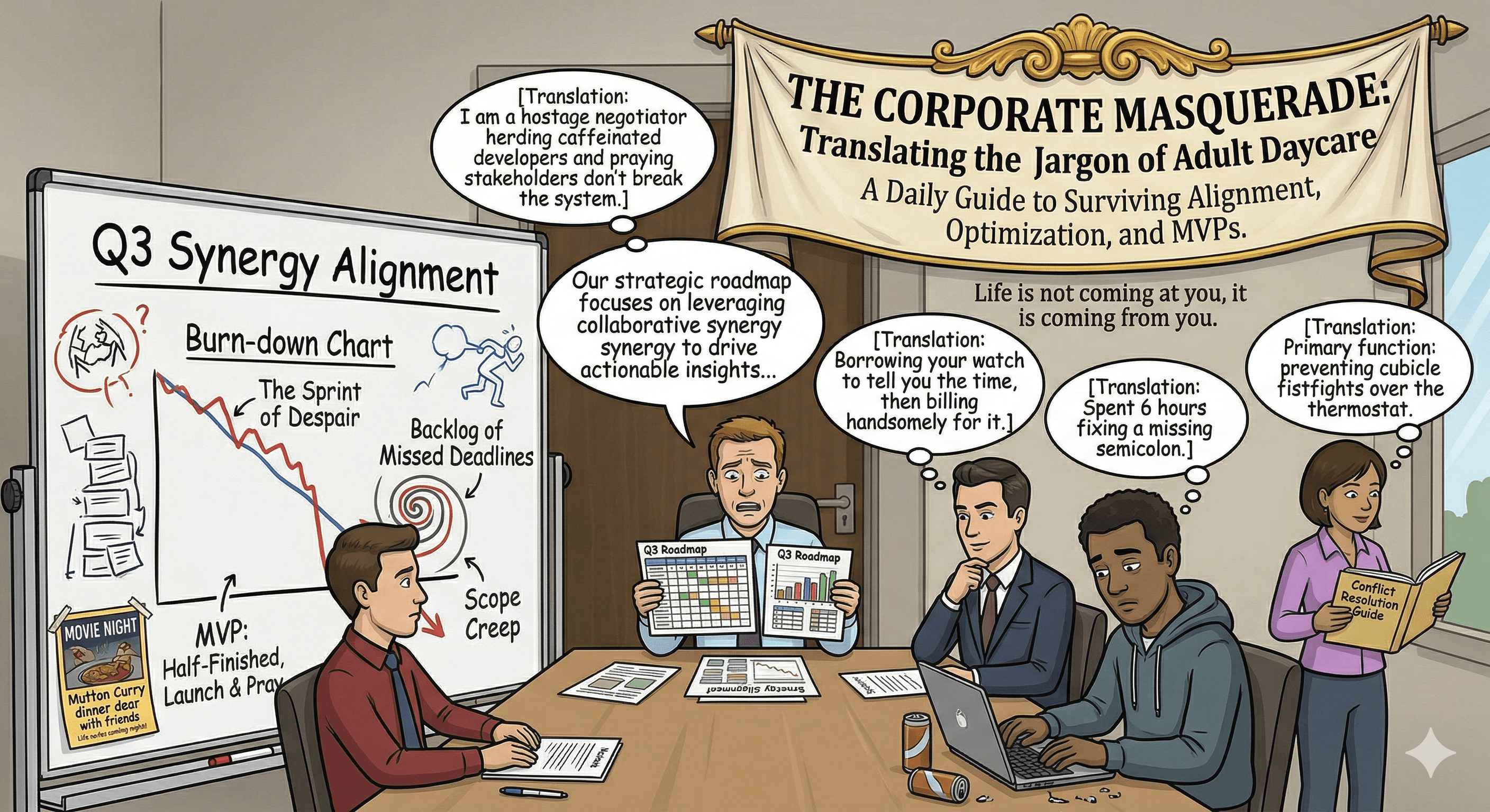 The Corporate Masquerade: Translating the Jargon of Adult Daycare